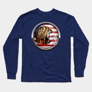 American Football Tiger Long Sleeve T-Shirt